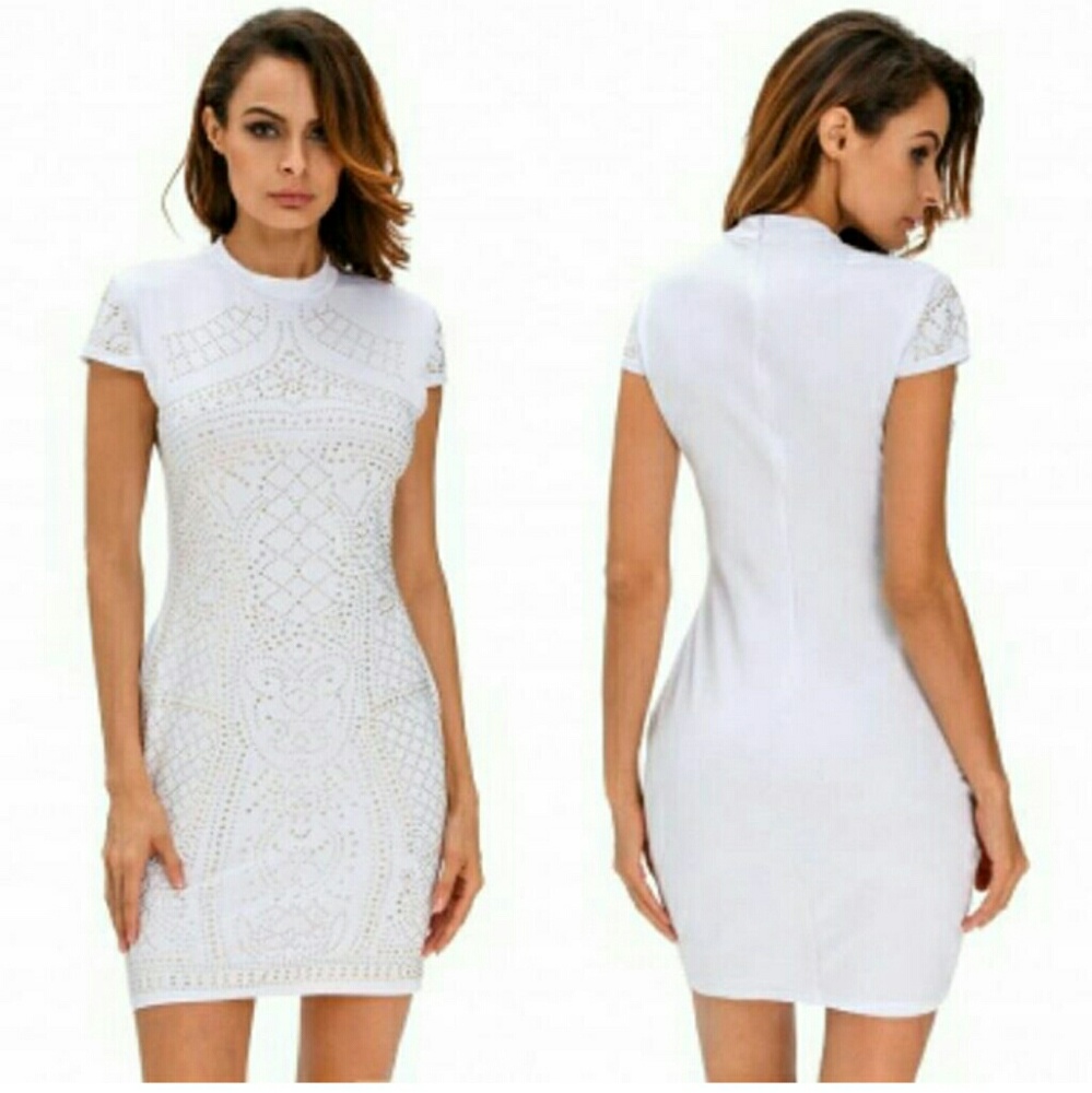 White bodycon dress